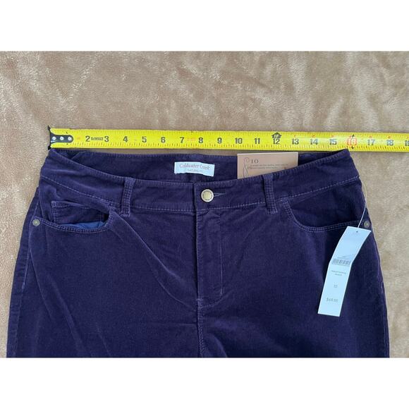 NWT Coldwater Creek Natural Fit Bootcut Leg Purple Corduroy Pants Women Size 10 - Picture 5 of 7